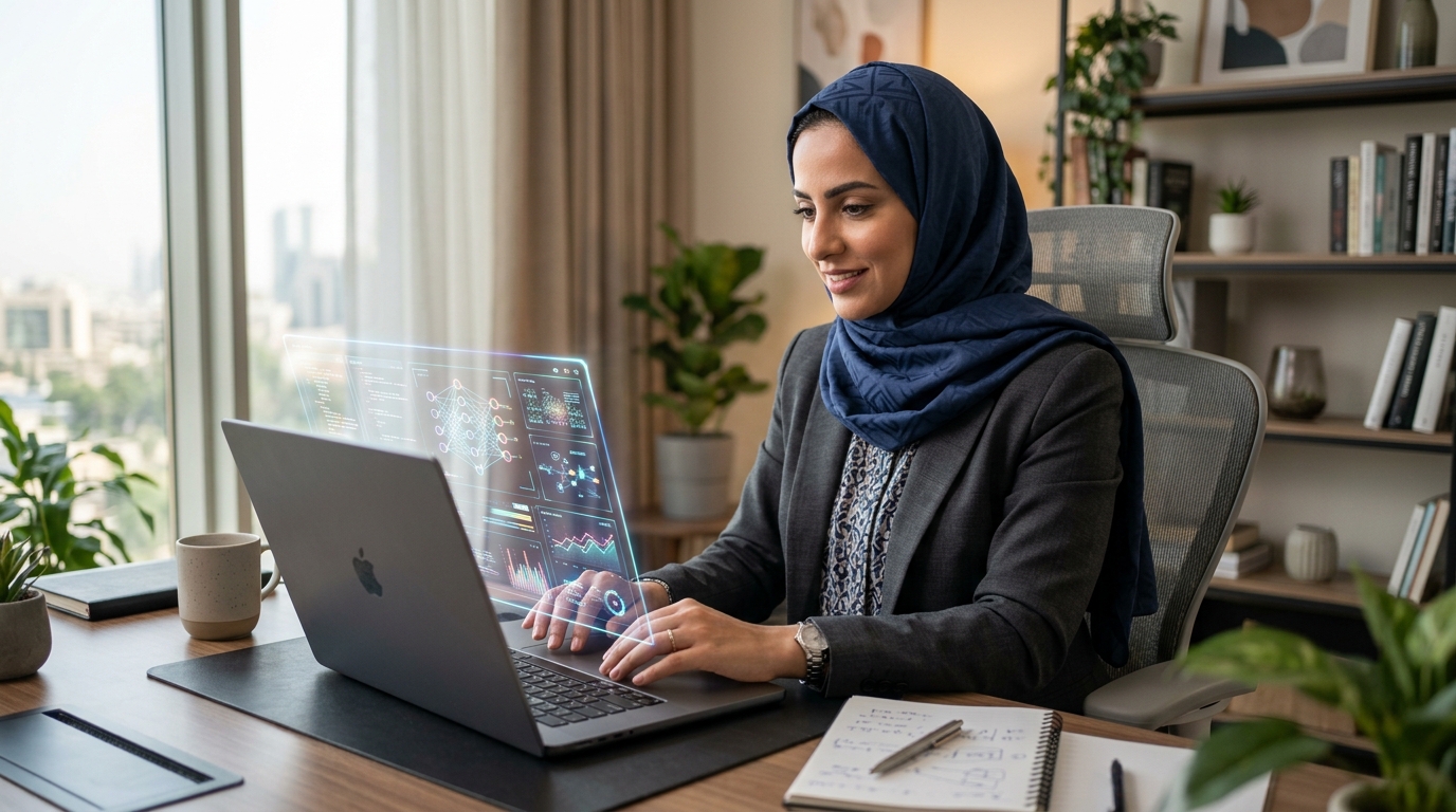 الذكاء الاصطناعي للمرأة الأربعينية وعملها