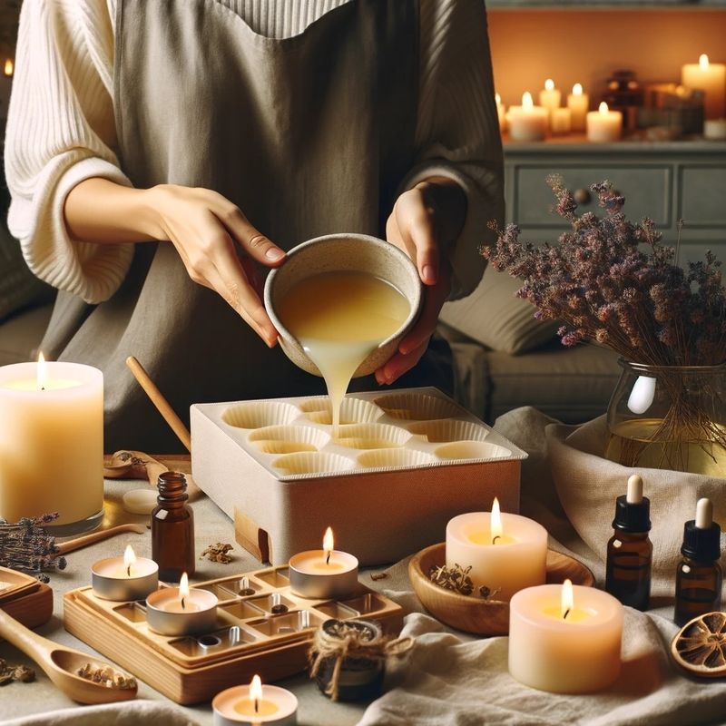 صنع شموع معطرة في المنزل