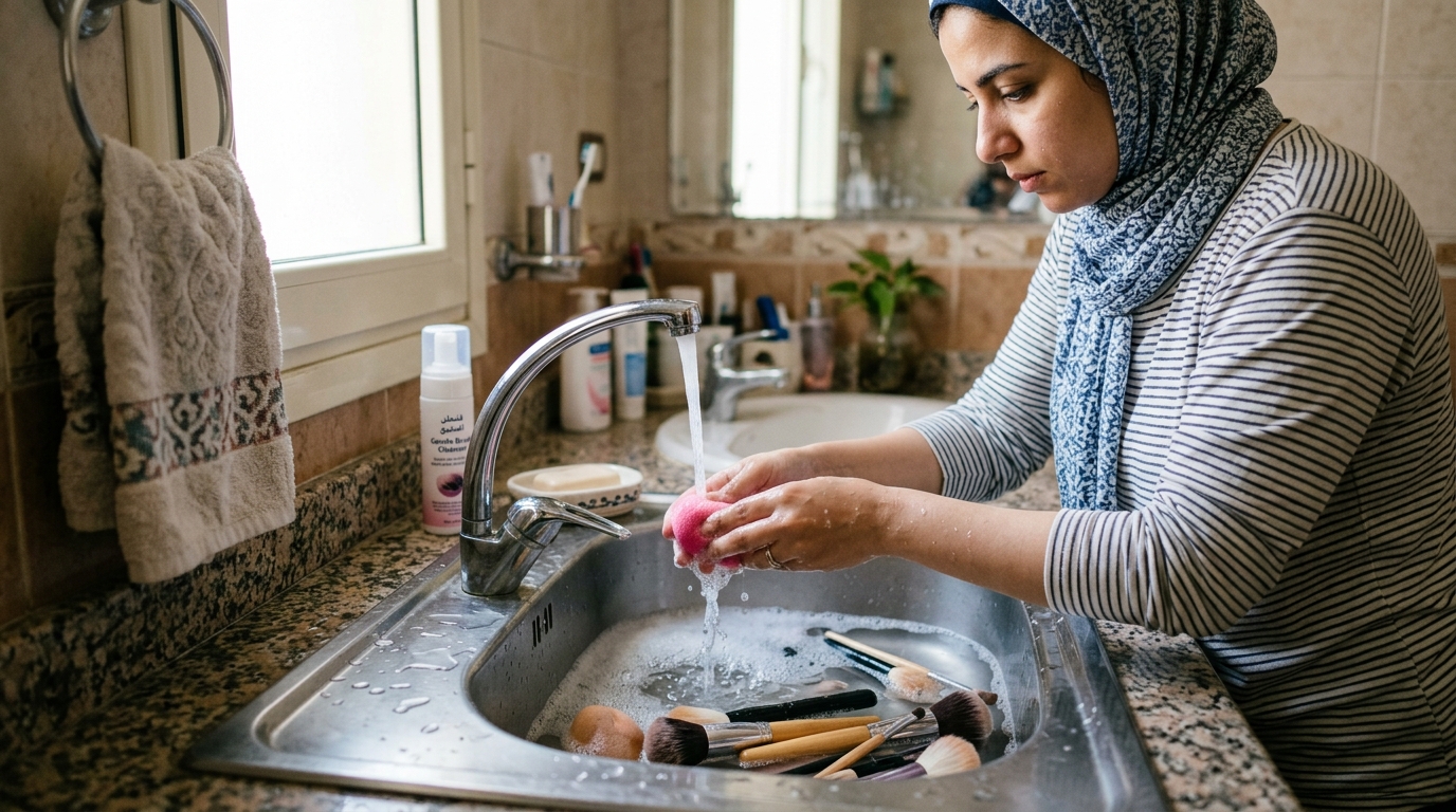 شنطة مكياجكِ تحتاج إلى تنظيف!