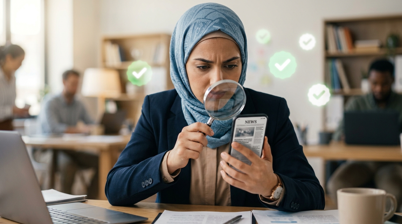 كيف تتحققين من الأخبار الكاذبة؟