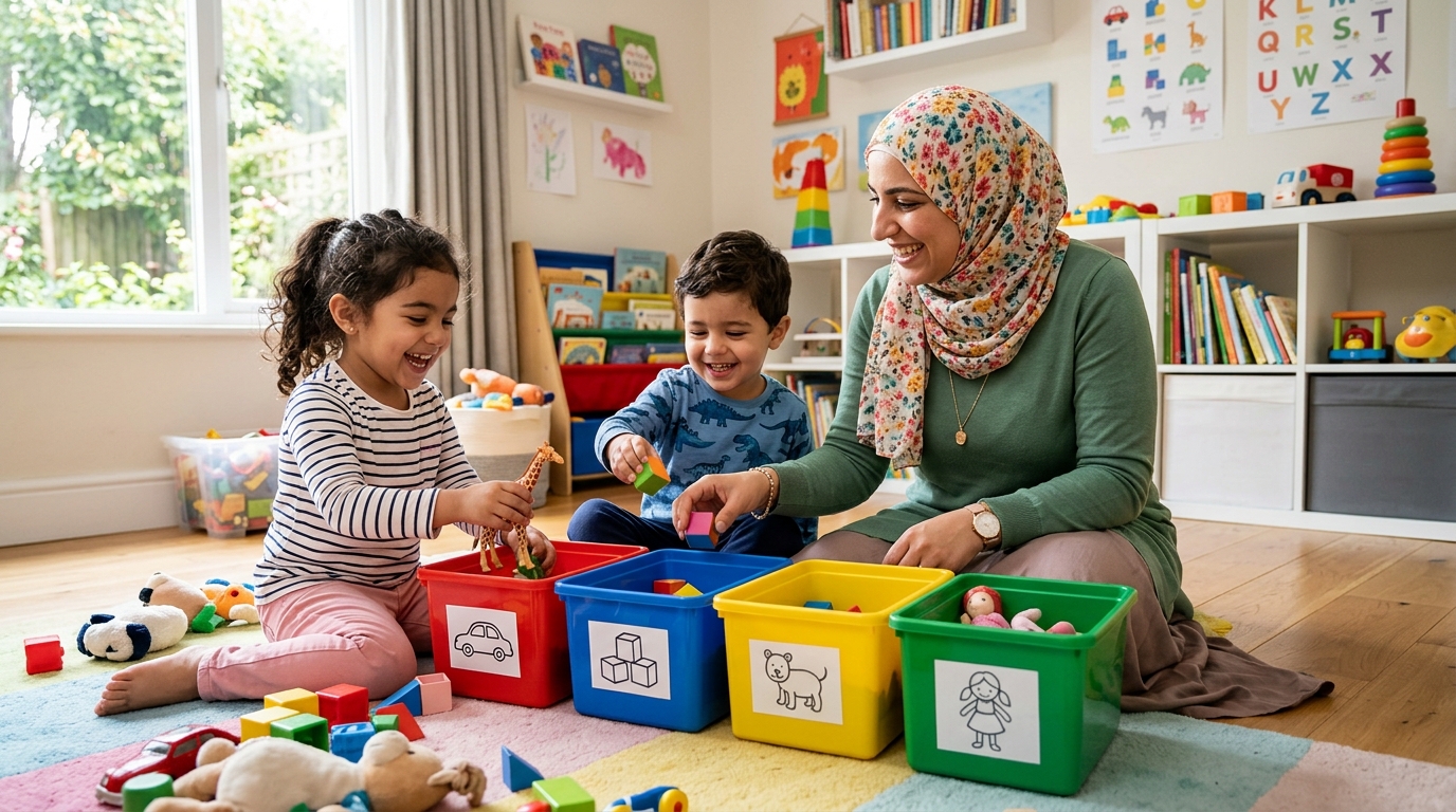 تنظيف المنزل مع الأطفال بمتعة