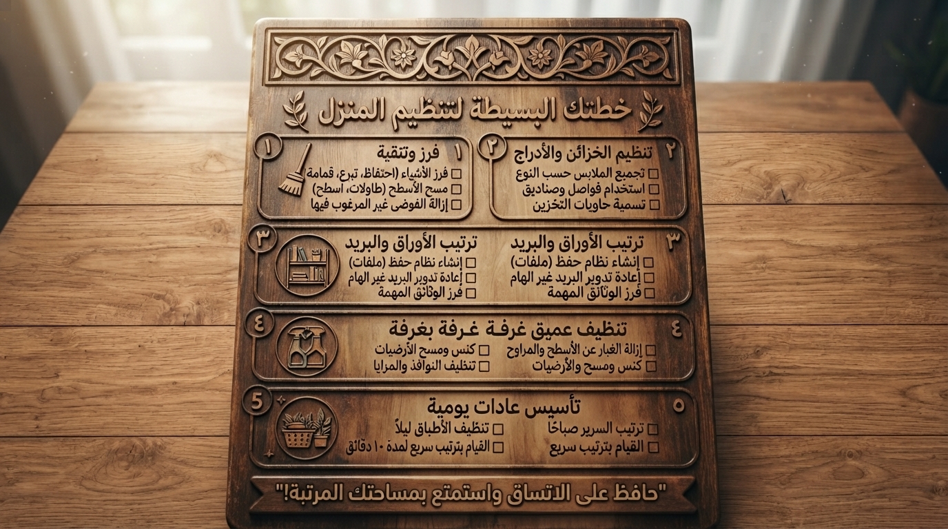 رتبِ بيتكِ.. بدون إرهاق!