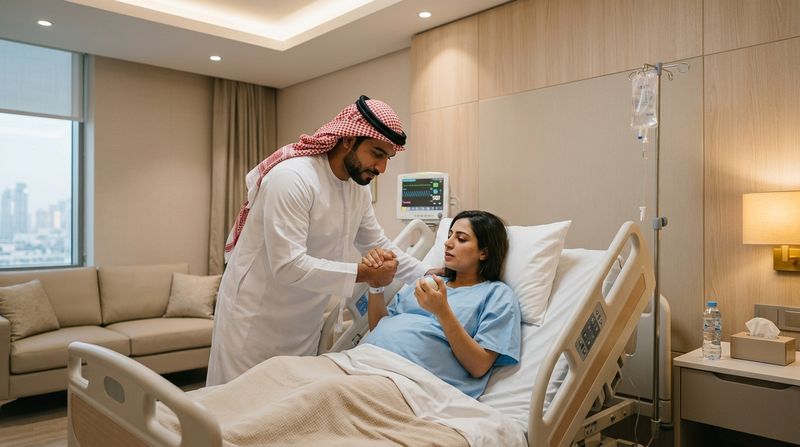 دور الزوج في غرفة الولادة
