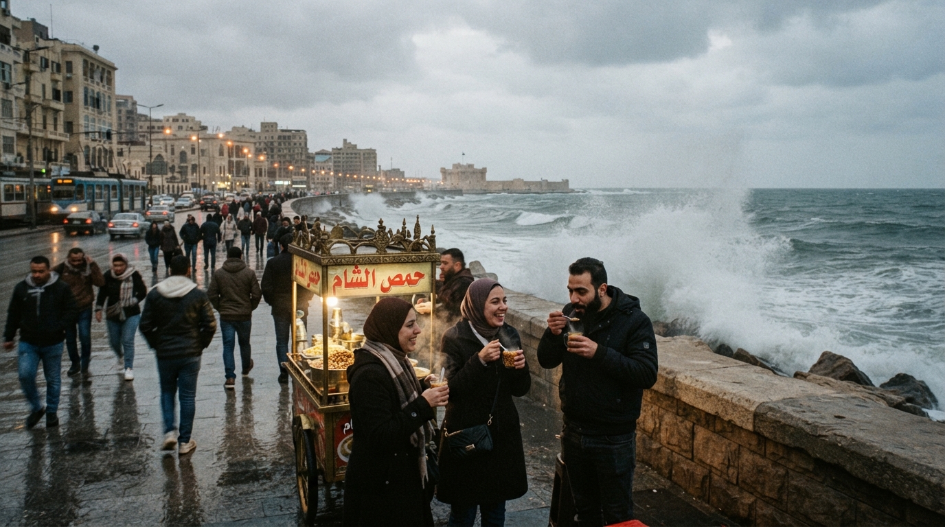 سحر الإسكندرية في الشتاء